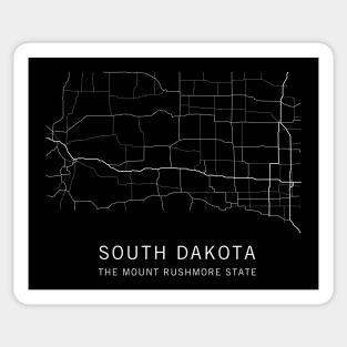 South Dakota State Road Map Sticker